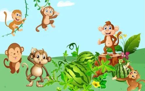幼师故事猴子吃瓜,趣味盎然的幼师故事
